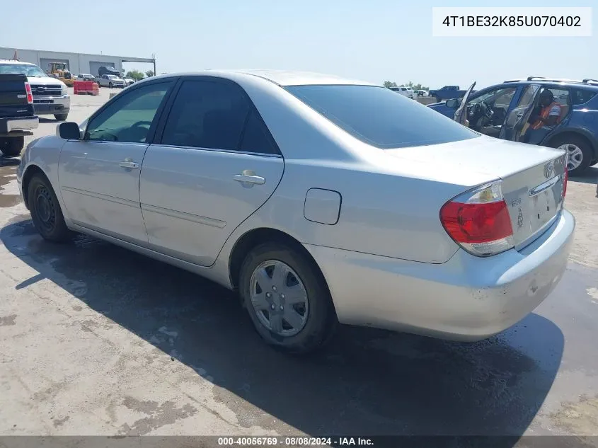 2005 Toyota Camry Le VIN: 4T1BE32K85U070402 Lot: 40056769