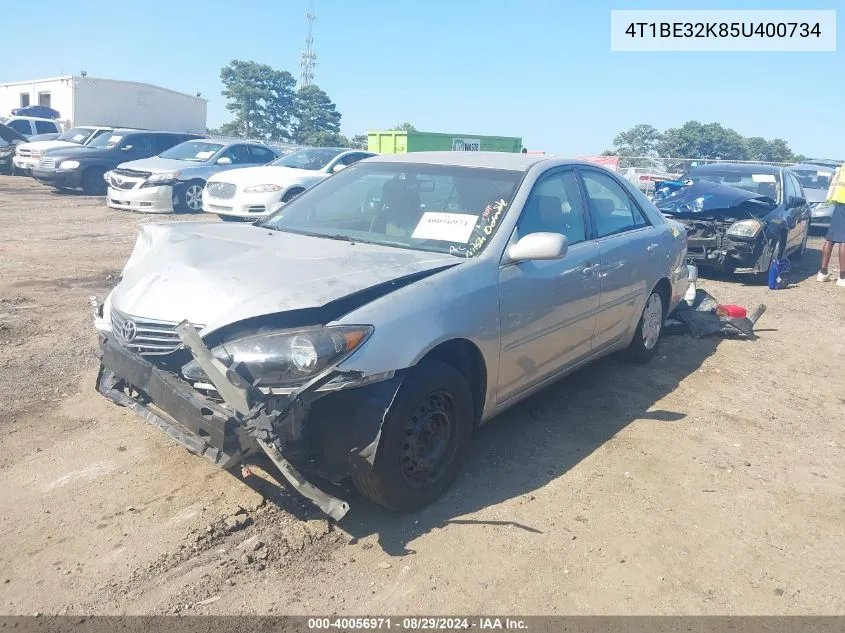 2005 Toyota Camry Le VIN: 4T1BE32K85U400734 Lot: 40056971