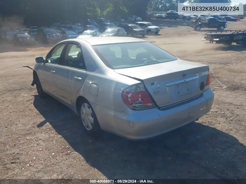 2005 Toyota Camry Le VIN: 4T1BE32K85U400734 Lot: 40056971