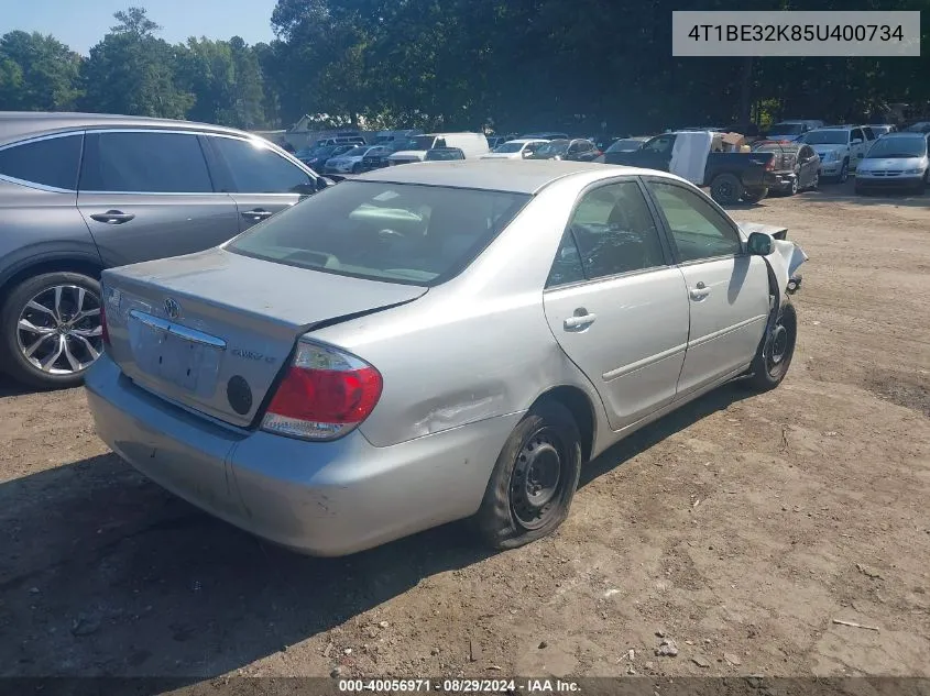 2005 Toyota Camry Le VIN: 4T1BE32K85U400734 Lot: 40056971