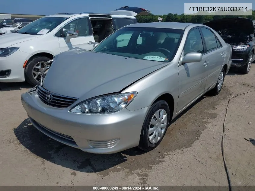 2005 Toyota Camry Le VIN: 4T1BE32K75U033714 Lot: 40080249