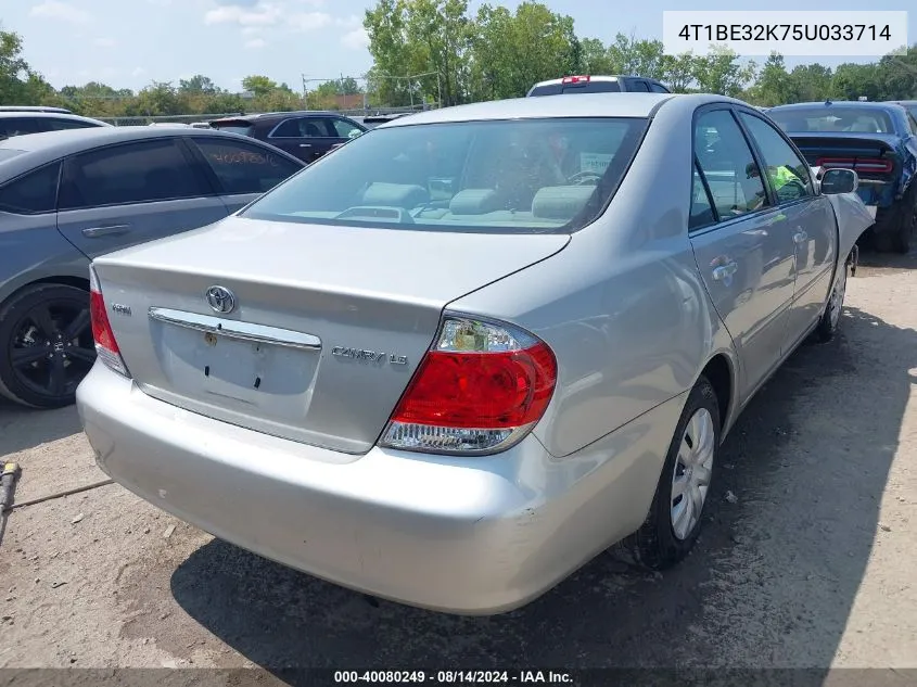 2005 Toyota Camry Le VIN: 4T1BE32K75U033714 Lot: 40080249