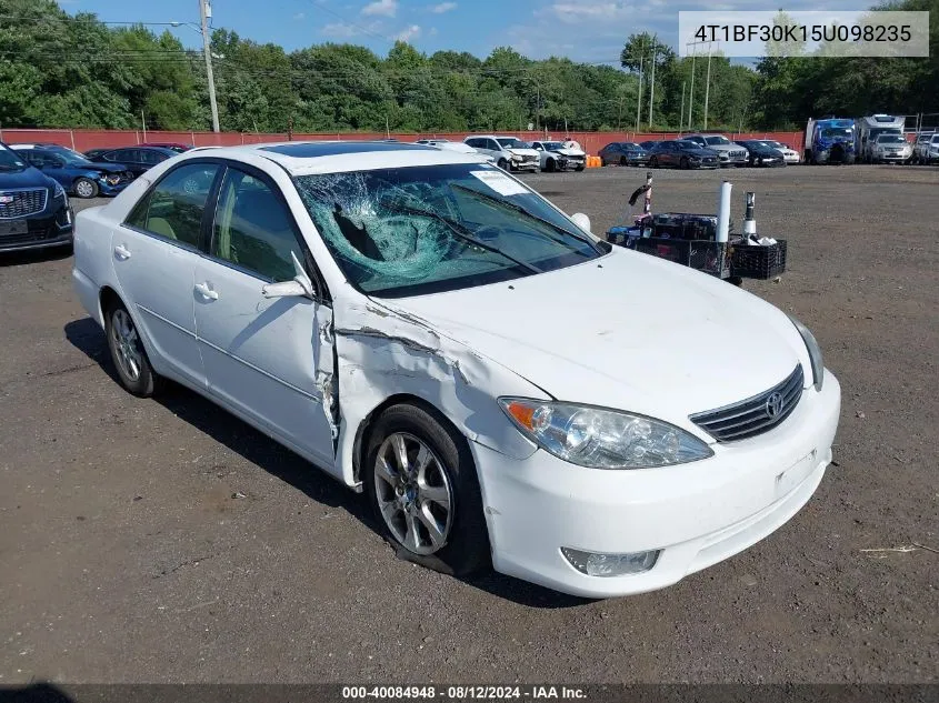 2005 Toyota Camry Xle V6 VIN: 4T1BF30K15U098235 Lot: 40084948