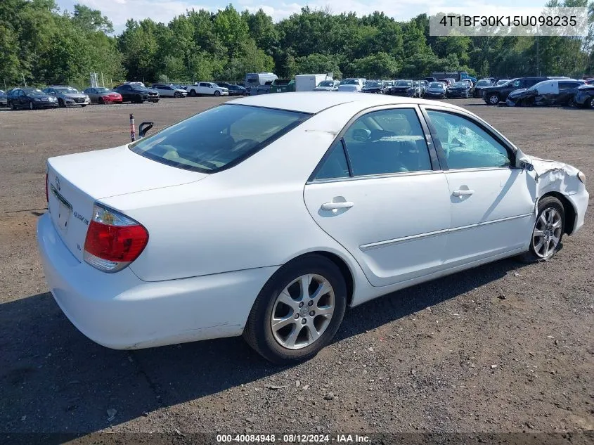 2005 Toyota Camry Xle V6 VIN: 4T1BF30K15U098235 Lot: 40084948