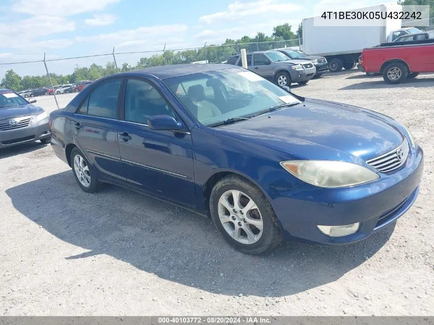 2005 Toyota Camry Xle VIN: 4T1BE30K05U432242 Lot: 40103772