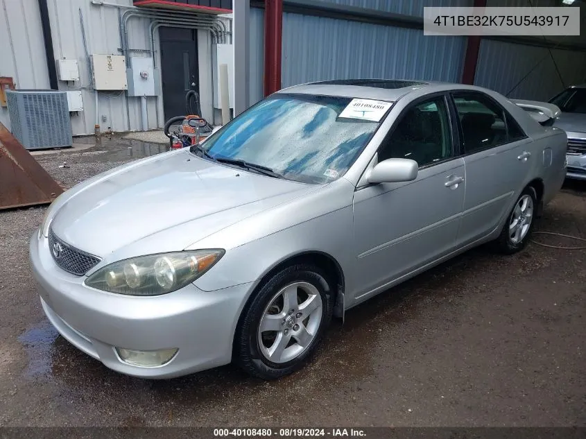 4T1BE32K75U543917 2005 Toyota Camry Se