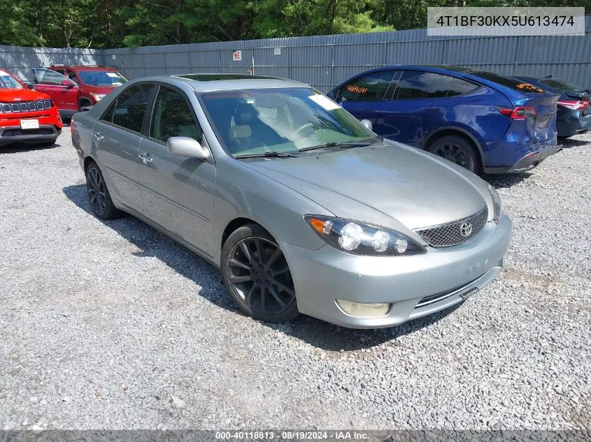 2005 Toyota Camry Le/Xle/Se VIN: 4T1BF30KX5U613474 Lot: 40118813