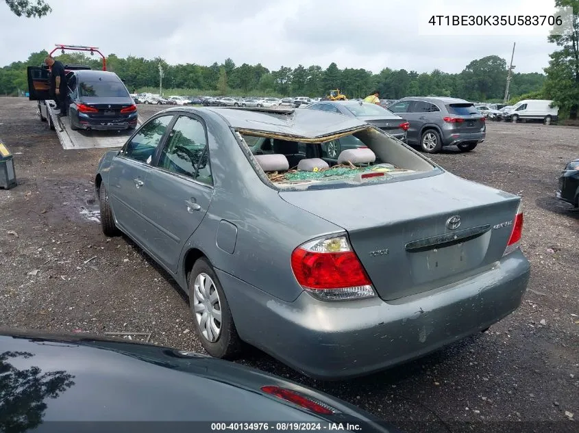 2005 Toyota Camry Le VIN: 4T1BE30K35U583706 Lot: 40134976