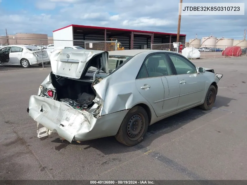 2005 Toyota Camry Le/Se/Std/Xle VIN: JTDBE32K850310723 Lot: 40136880