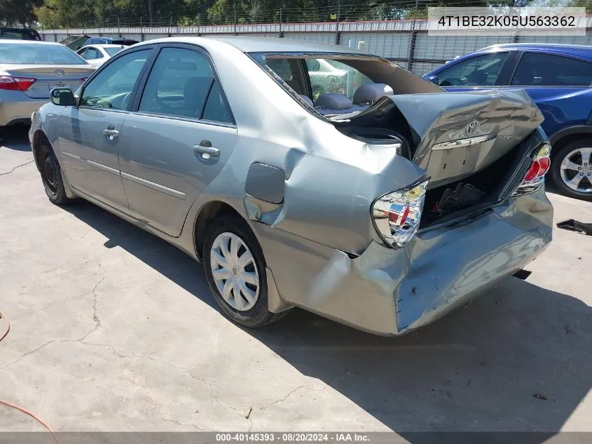 2005 Toyota Camry Le VIN: 4T1BE32K05U563362 Lot: 40145393