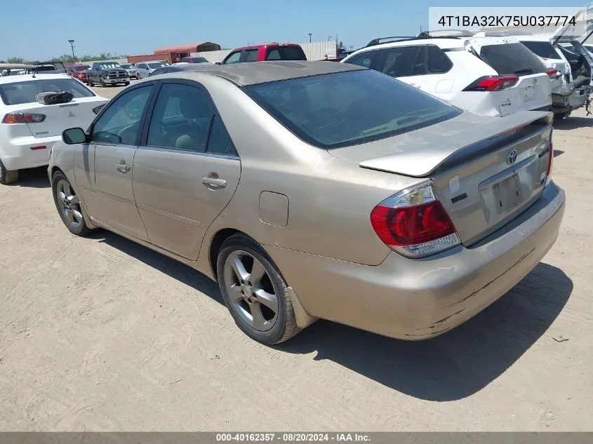 4T1BA32K75U037774 2005 Toyota Camry Se V6