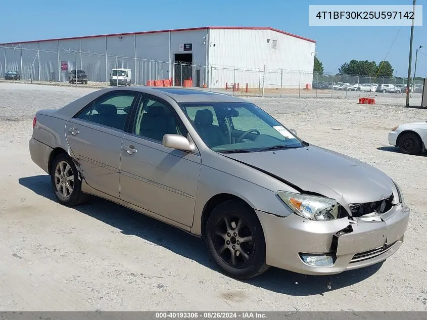 4T1BF30K25U597142 2005 Toyota Camry Xle V6