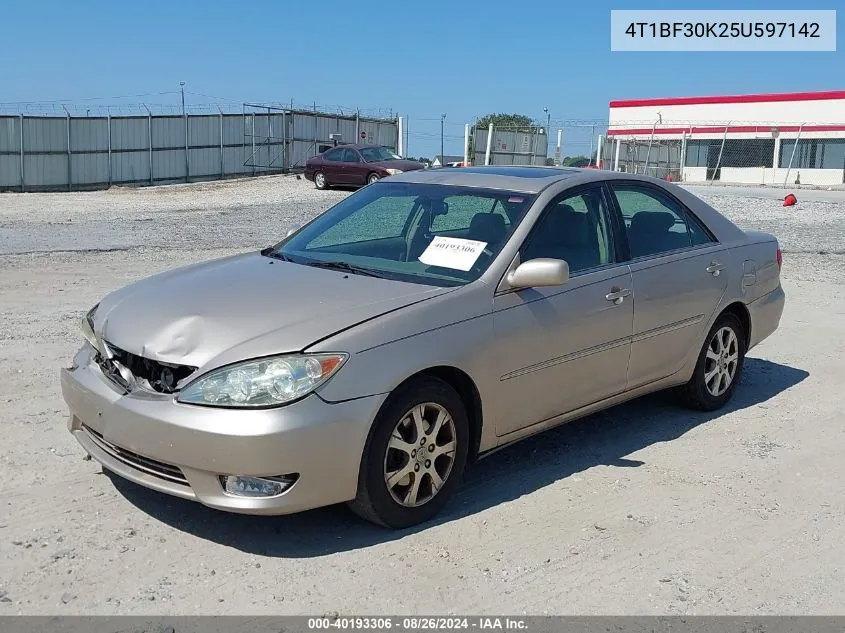 2005 Toyota Camry Xle V6 VIN: 4T1BF30K25U597142 Lot: 40193306