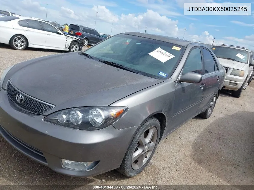 2005 Toyota Camry Se V6 VIN: JTDBA30KX50025245 Lot: 40194459