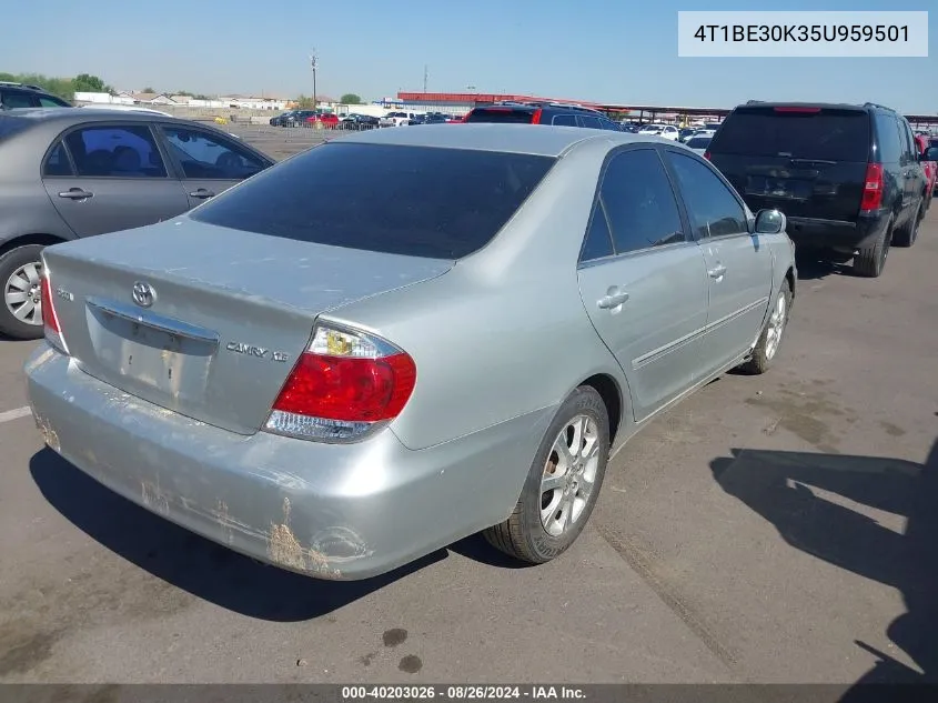 2005 Toyota Camry Xle VIN: 4T1BE30K35U959501 Lot: 40203026