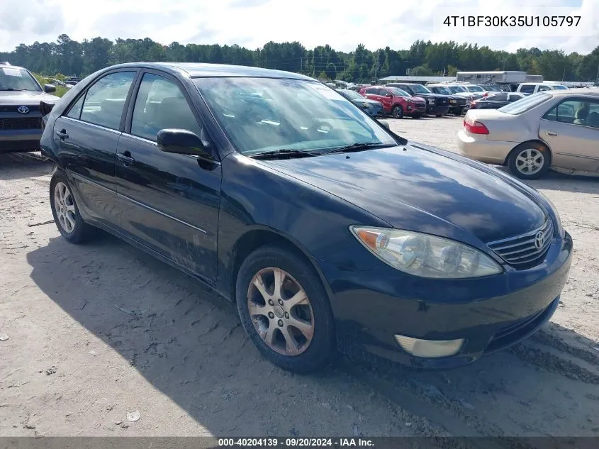 2005 Toyota Camry Xle V6 VIN: 4T1BF30K35U105797 Lot: 40204139