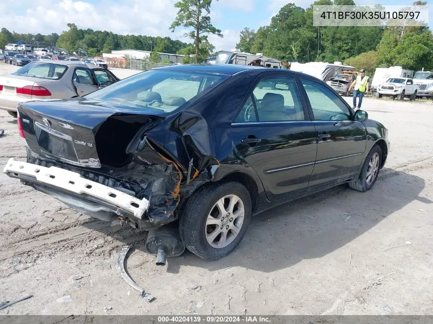 2005 Toyota Camry Xle V6 VIN: 4T1BF30K35U105797 Lot: 40204139