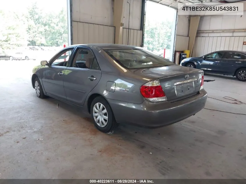 2005 Toyota Camry Le VIN: 4T1BE32K85U543831 Lot: 40223611