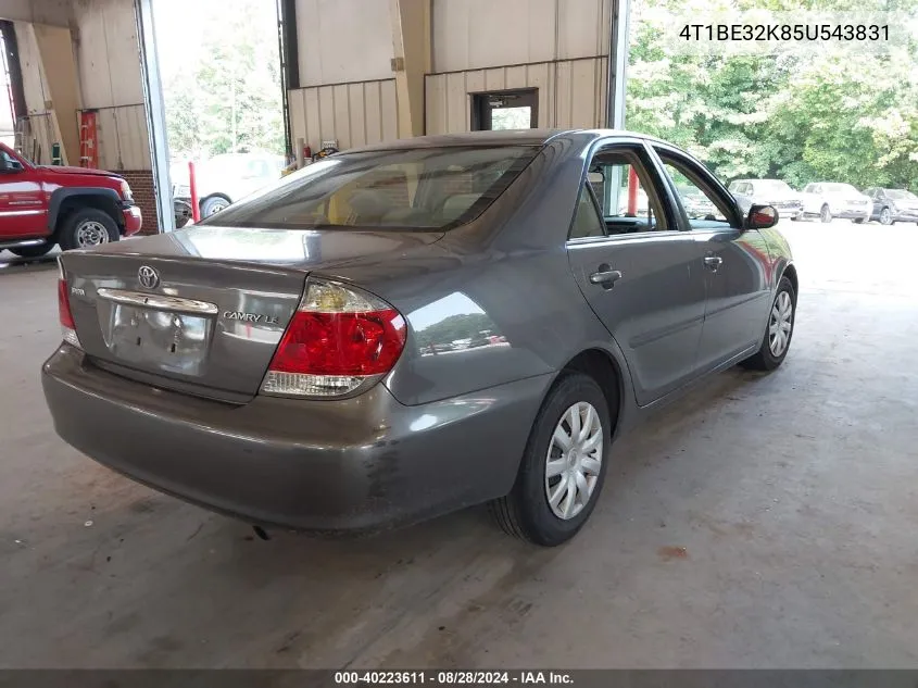 2005 Toyota Camry Le VIN: 4T1BE32K85U543831 Lot: 40223611