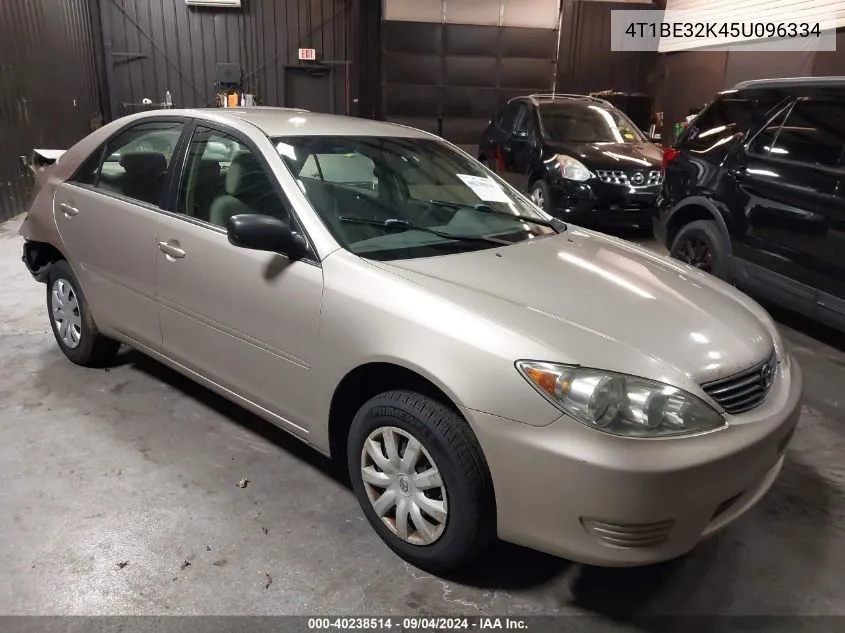 2005 Toyota Camry Le/Xle/Se VIN: 4T1BE32K45U096334 Lot: 40238514