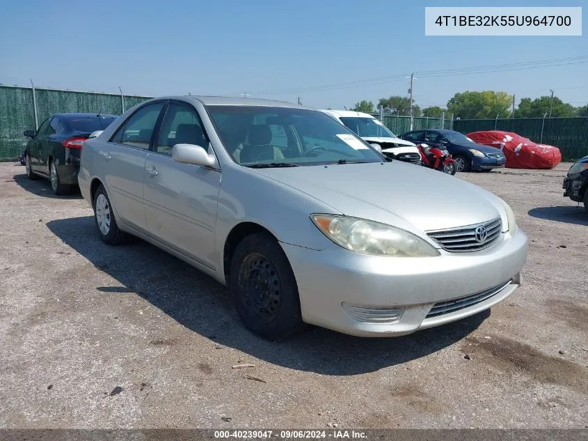 2005 Toyota Camry Le VIN: 4T1BE32K55U964700 Lot: 40239047