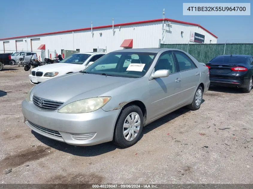 2005 Toyota Camry Le VIN: 4T1BE32K55U964700 Lot: 40239047