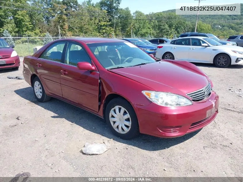 2005 Toyota Camry Le VIN: 4T1BE32K25U047407 Lot: 40239872