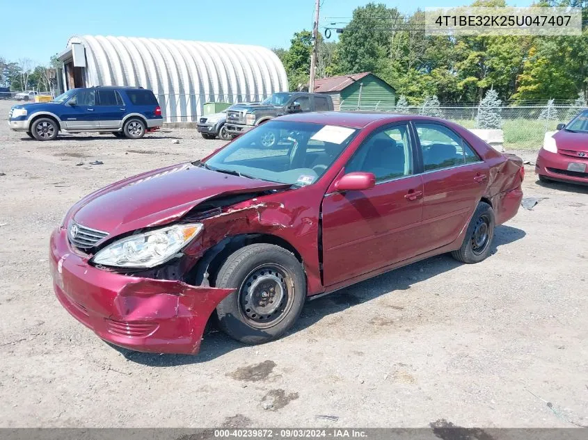 2005 Toyota Camry Le VIN: 4T1BE32K25U047407 Lot: 40239872