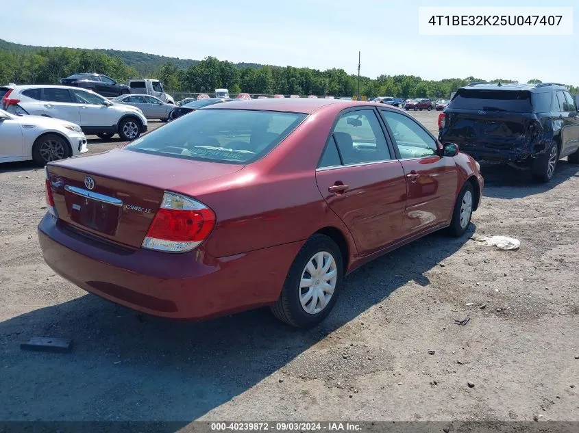 2005 Toyota Camry Le VIN: 4T1BE32K25U047407 Lot: 40239872