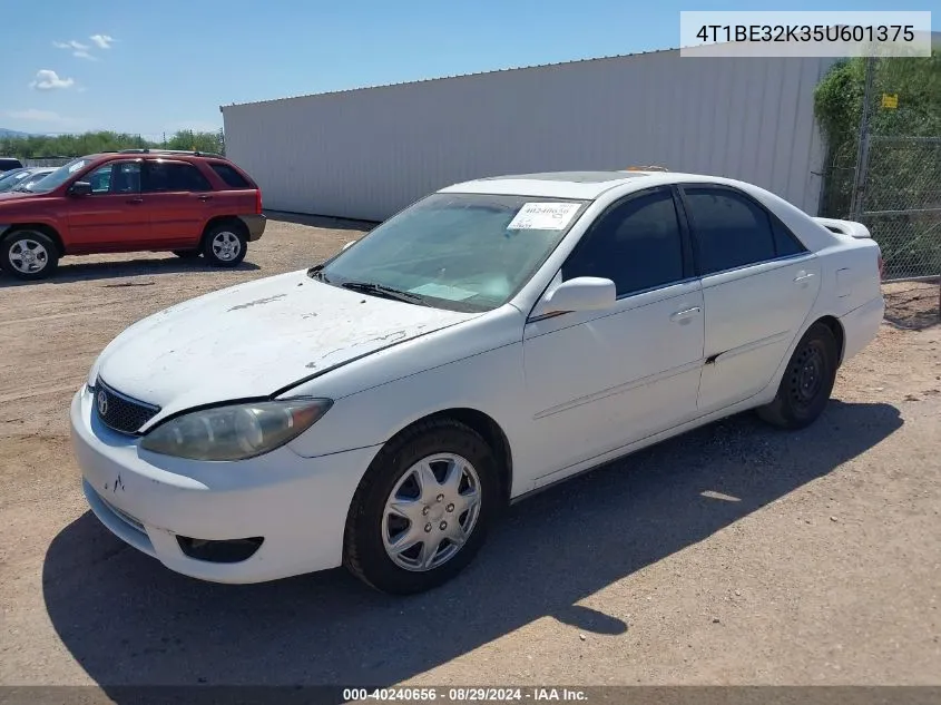 2005 Toyota Camry Se VIN: 4T1BE32K35U601375 Lot: 40240656