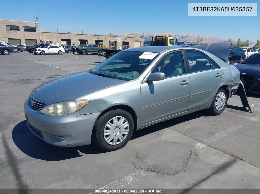 2005 Toyota Camry Le VIN: 4T1BE32K65U635357 Lot: 40245031