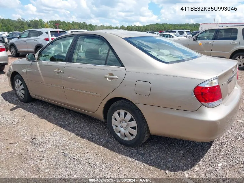 2005 Toyota Camry Le VIN: 4T1BE32K35U993046 Lot: 40247575