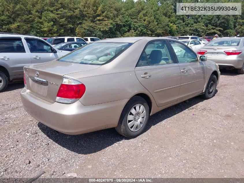 2005 Toyota Camry Le VIN: 4T1BE32K35U993046 Lot: 40247575