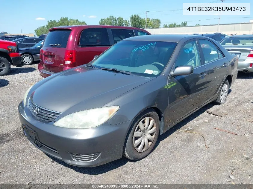 2005 Toyota Camry Le VIN: 4T1BE32K35U943473 Lot: 40248995