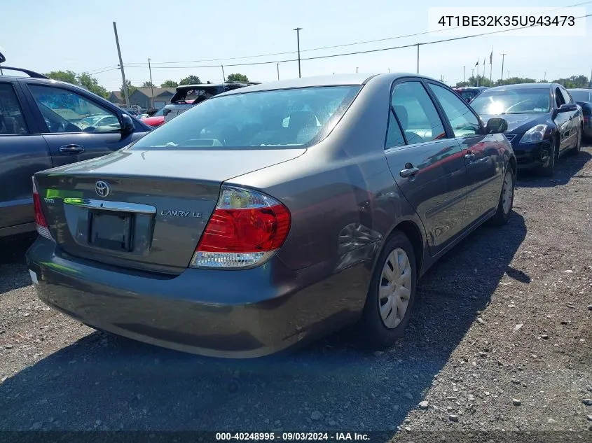 2005 Toyota Camry Le VIN: 4T1BE32K35U943473 Lot: 40248995