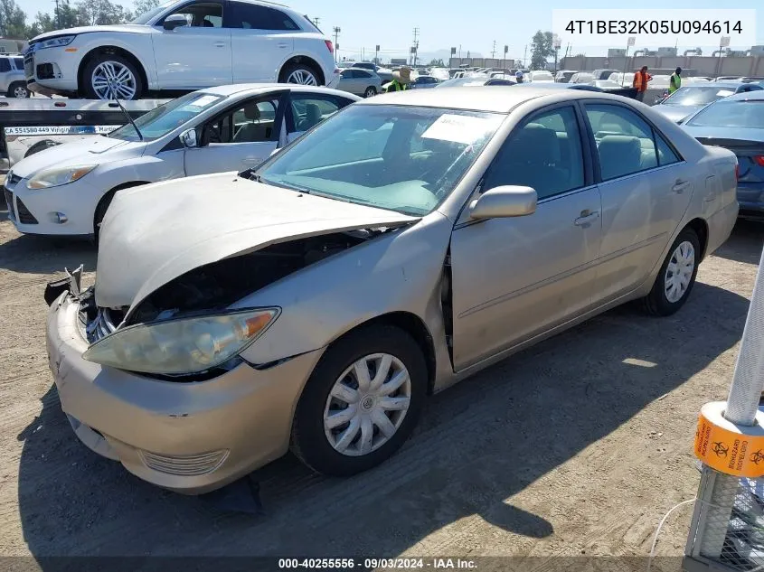 2005 Toyota Camry Le VIN: 4T1BE32K05U094614 Lot: 40255556