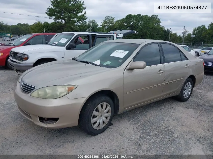 4T1BE32K05U574877 2005 Toyota Camry Le