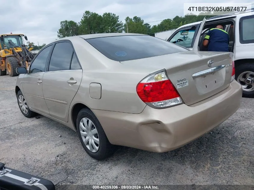 4T1BE32K05U574877 2005 Toyota Camry Le