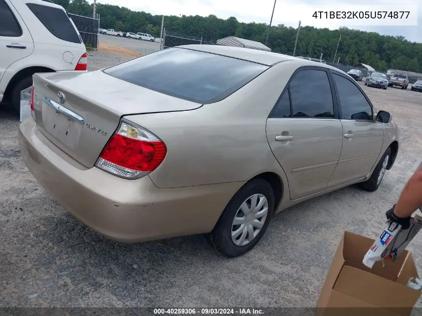 2005 Toyota Camry Le VIN: 4T1BE32K05U574877 Lot: 40259306