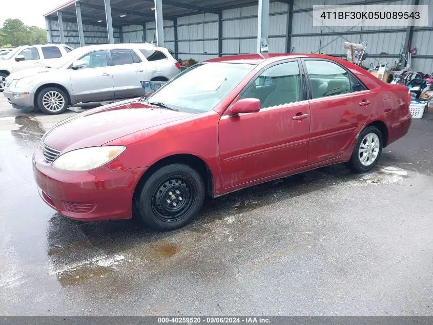 4T1BF30K05U089543 2005 Toyota Camry Le V6