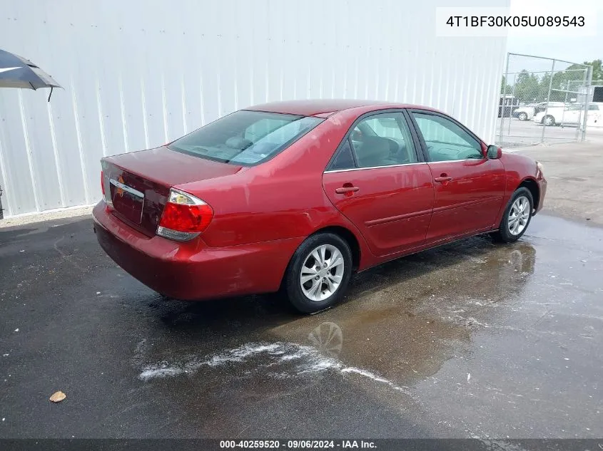 2005 Toyota Camry Le V6 VIN: 4T1BF30K05U089543 Lot: 40259520