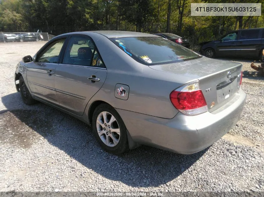 2005 Toyota Camry Xle V6 VIN: 4T1BF30K15U603125 Lot: 40262550