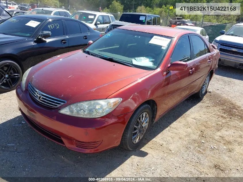 2005 Toyota Camry Le VIN: 4T1BE32K15U422168 Lot: 40266935