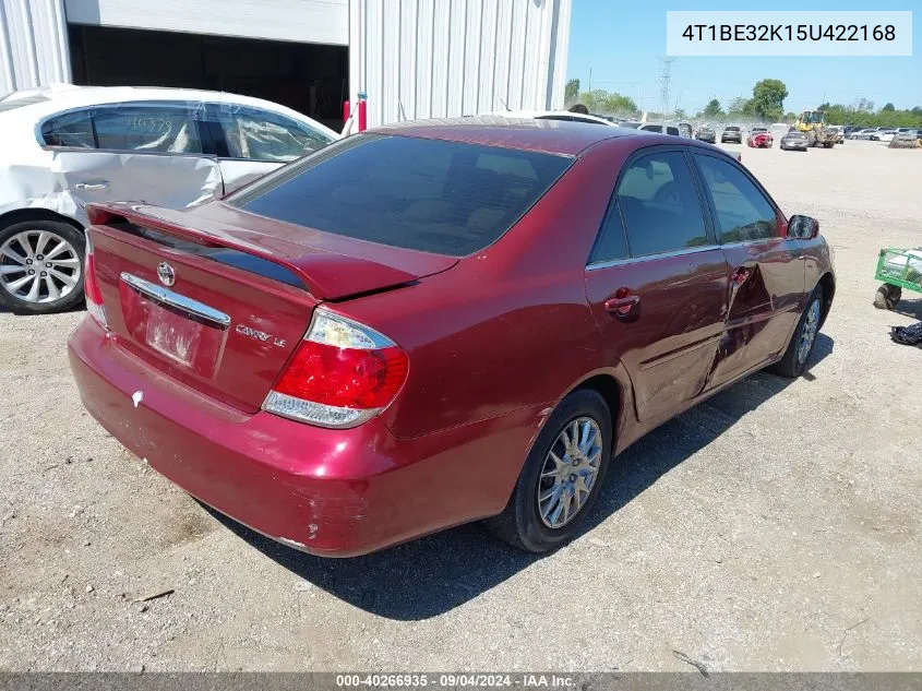 2005 Toyota Camry Le VIN: 4T1BE32K15U422168 Lot: 40266935