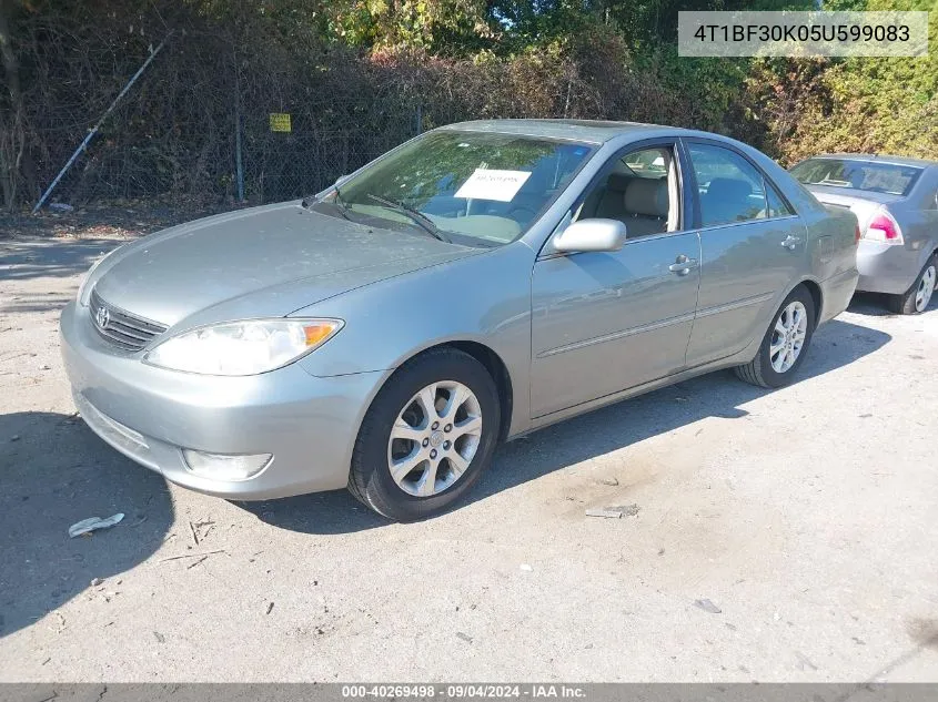 2005 Toyota Camry Xle V6 VIN: 4T1BF30K05U599083 Lot: 40269498