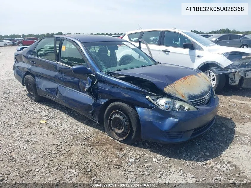 2005 Toyota Camry Le VIN: 4T1BE32K05U028368 Lot: 40270251