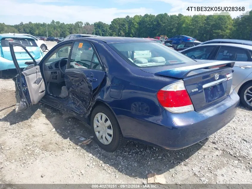 2005 Toyota Camry Le VIN: 4T1BE32K05U028368 Lot: 40270251