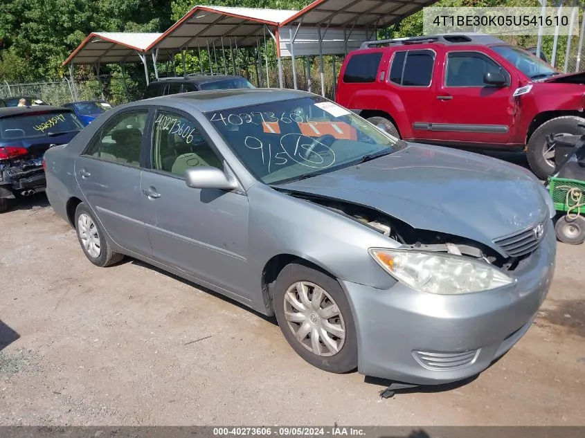 4T1BE30K05U541610 2005 Toyota Camry Le/Xle/Se