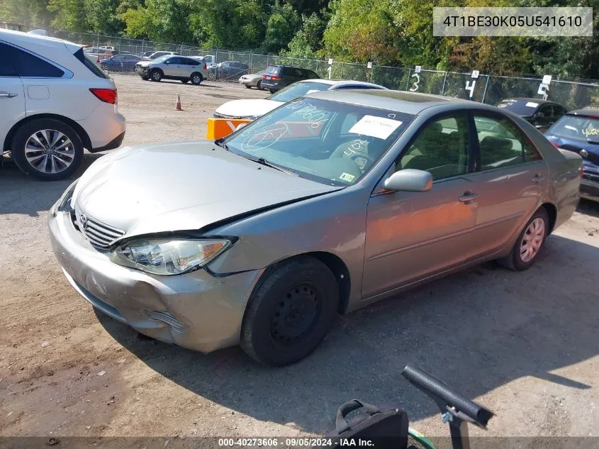 2005 Toyota Camry Le/Xle/Se VIN: 4T1BE30K05U541610 Lot: 40273606