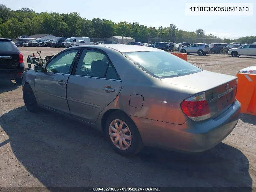 2005 Toyota Camry Le/Xle/Se VIN: 4T1BE30K05U541610 Lot: 40273606